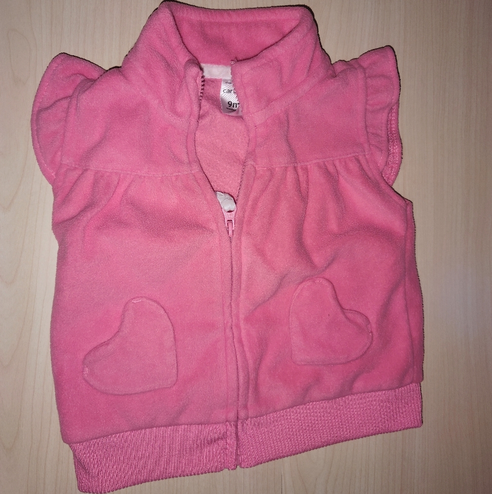 Baby girl Carter's fleece vest 9m